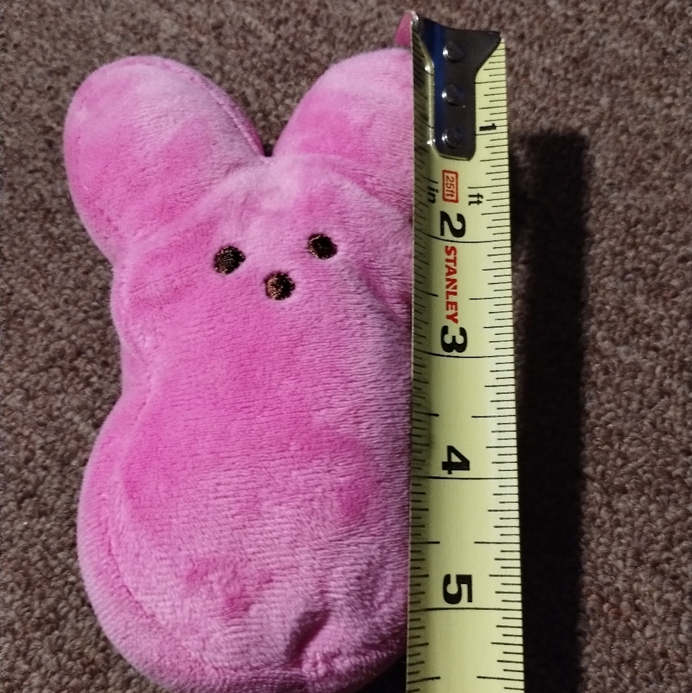 Peeps Pink Bunny Rabbit Plush small 5.5” Stuffed Animal Easter Gently Preloved - Picture 8 of 9